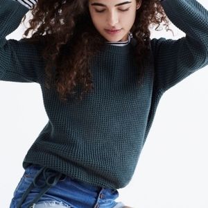 Wafflestitch Drawstring Sweater